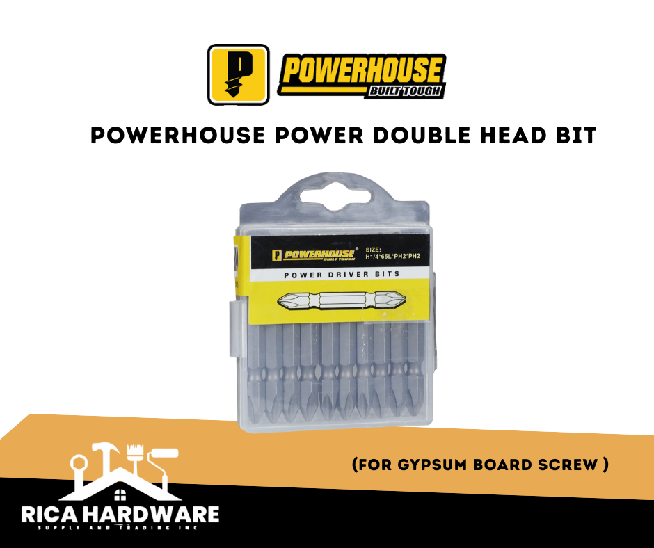 POWERHOUSE POWER BIT (FOR GYPSUM BOARD SCREW ) DOUBLE HEAD