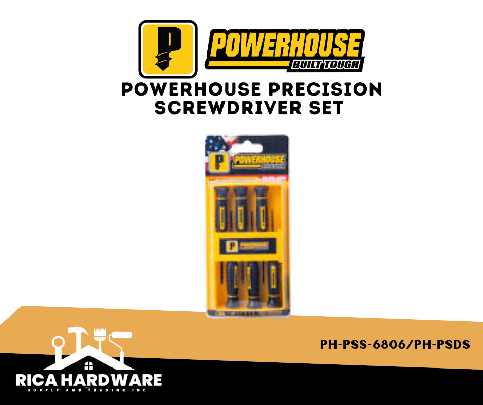 POWERHOUSE PRECISION SCREWDRIVER SET YELLOW CASE PH-PSS-6806/PH-PSDS