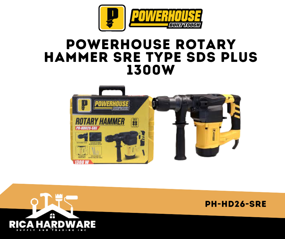 POWERHOUSE ROTARY HAMMER SRE TYPE SDS PLUS 1300W PH-HD26-SRE