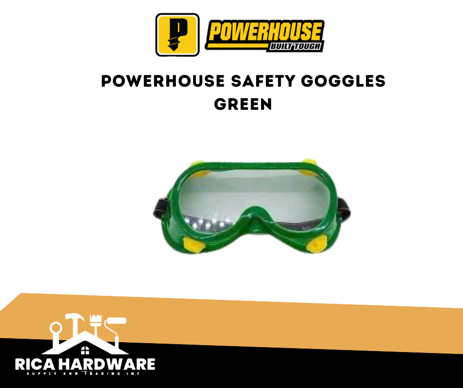POWERHOUSE SAFETY GOGGLES GREEN