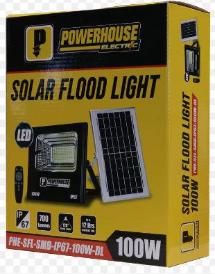 POWERHOUSE PHE-SL-SMD-IP67-100W-DL SOLAR FLOOD LIGHT 100W