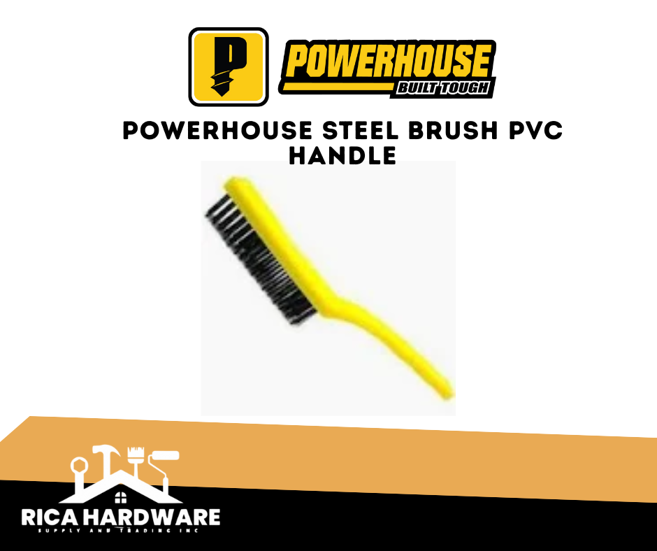 POWERHOUSE STEEL BRUSH PVC HANDLE