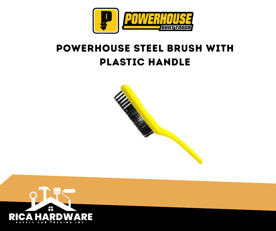 POWERHOUSE STEEL BRUSH WITH PLASTIC HANDLE