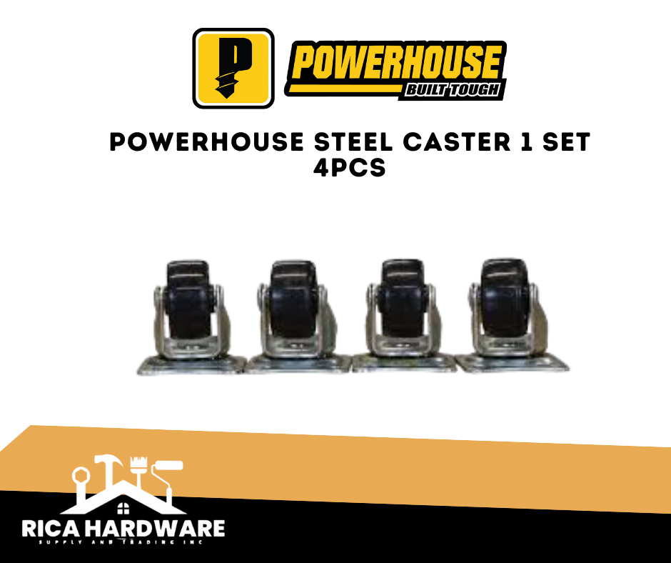 POWERHOUSE STEEL CASTER 1 SET/4PCS