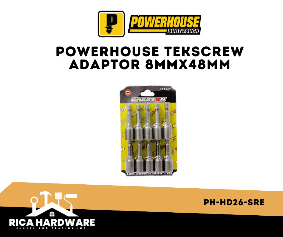POWERHOUSE TEKSCREW ADAPTOR 8MMX48MM