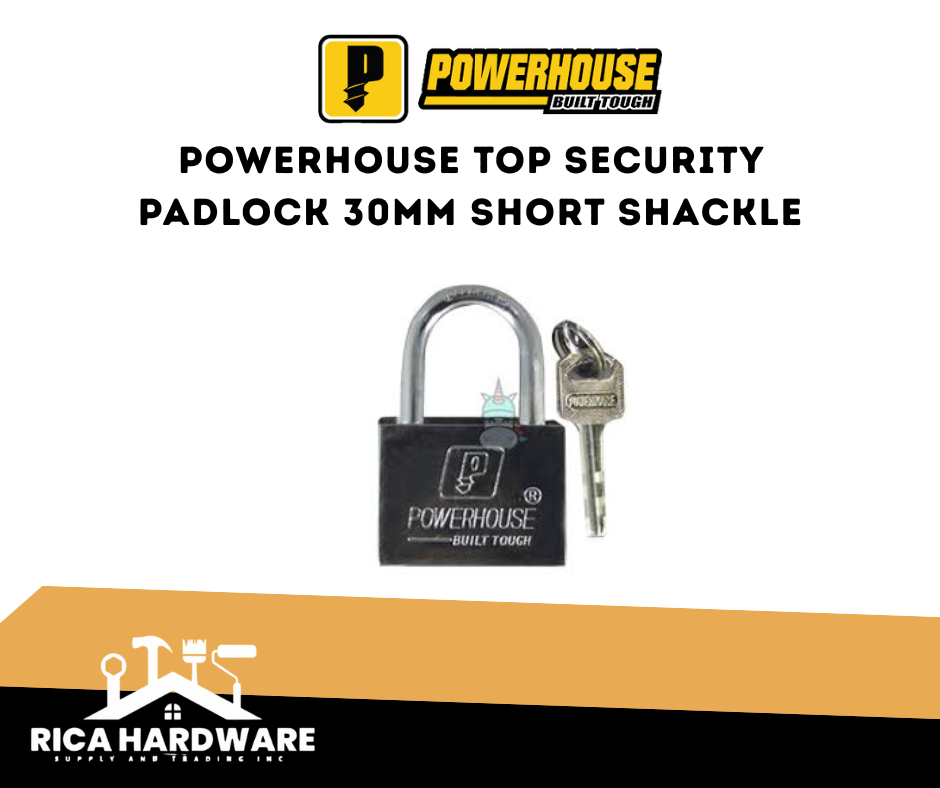 POWERHOUSE TOP SECURITY PADLOCK 30MM SHORT SHACKLE