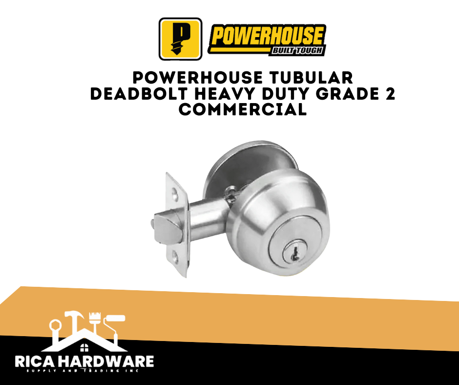 POWERHOUSE TUBULAR DEADBOLT HEAVY DUTY GRADE 2 COMMERCIAL