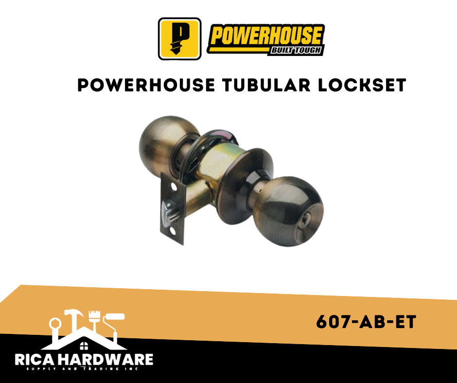 POWERHOUSE TUBULAR LOCKSET 607-AB-ET