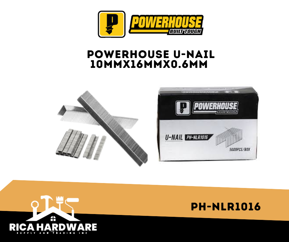 POWERHOUSE U-NAIL 10MMx16MMx0.6MM PH-NLR1016 PER BOX
