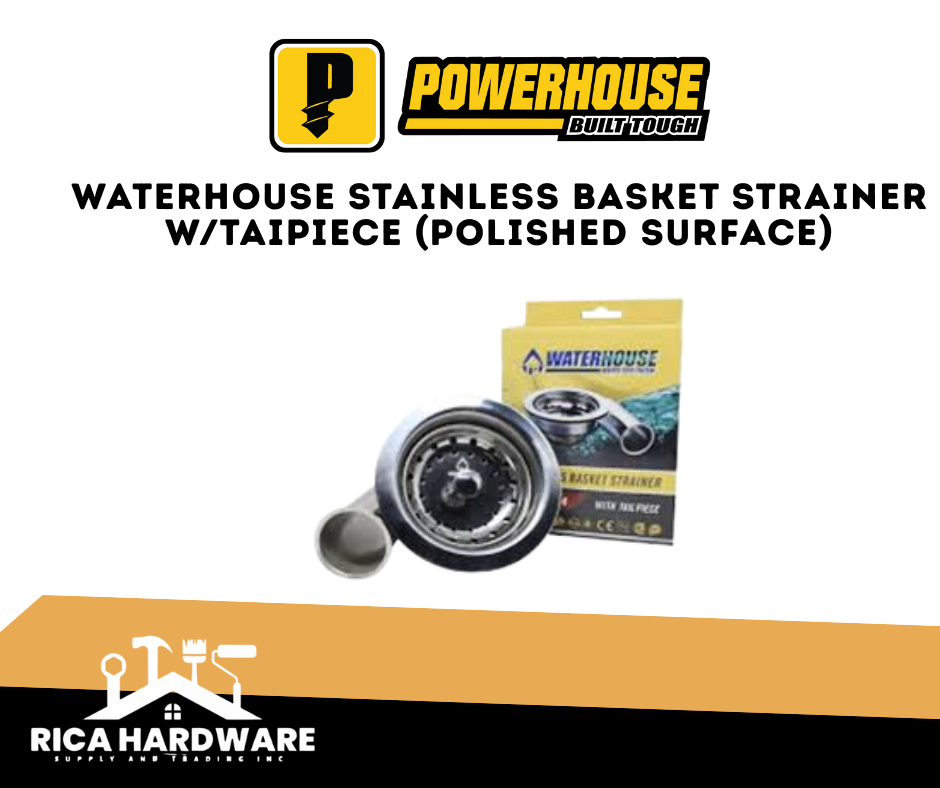 WATERHOUSE STAINLESS BASKET STRAINER W/TAIPIECE (POLISHED SURFACE)