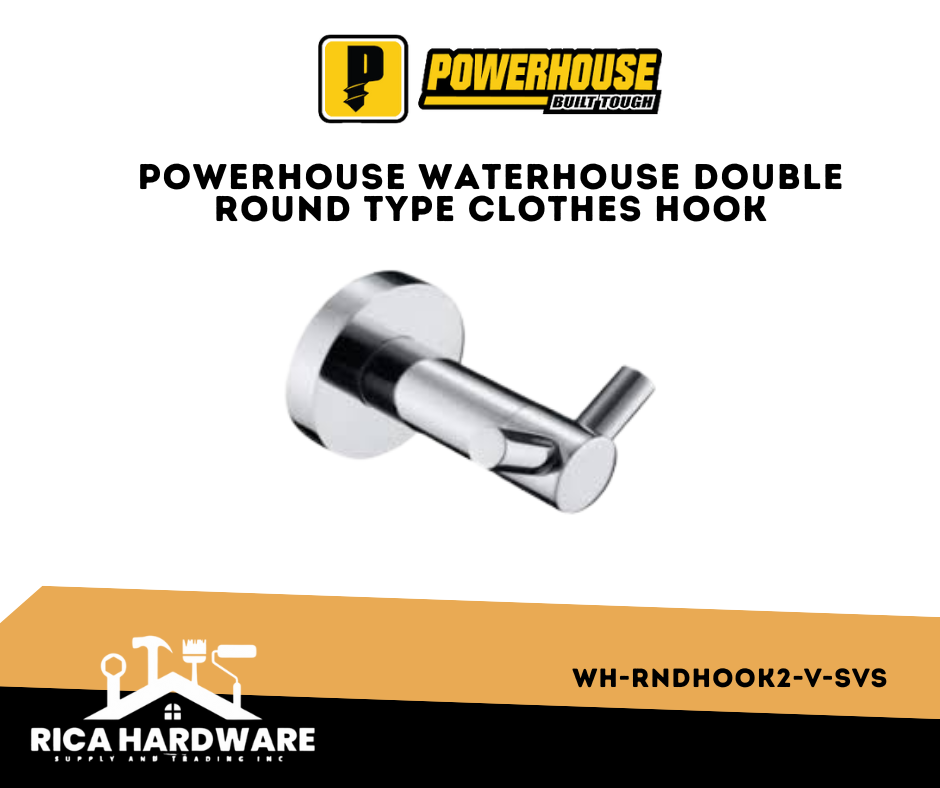 POWERHOUSE WATERHOUSE DOUBLE ROUND TYPE CLOTHES HOOK