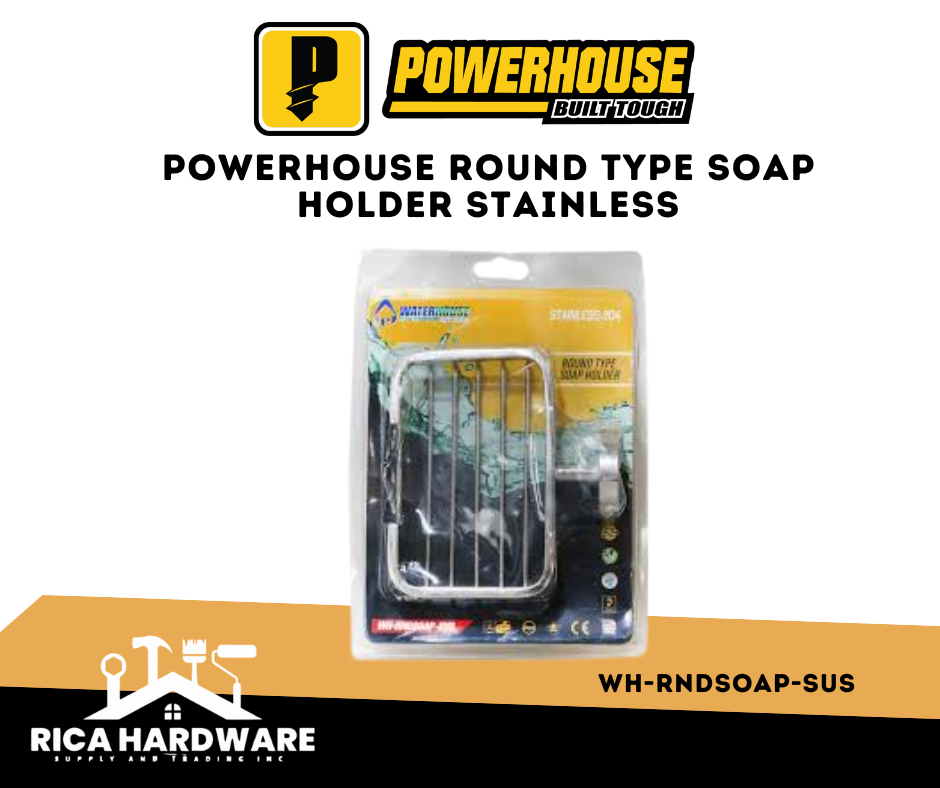 POWERHOUSE WH-RNDSOAP-SUS ROUND TYPE SOAP HOLDER STAINLESS