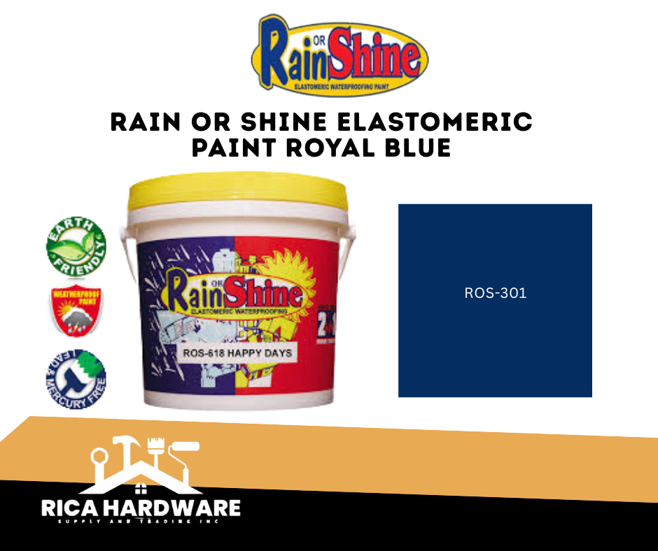 RAIN OR SHINE ELASTOMERIC PAINT ROYAL BLUE ROS-301