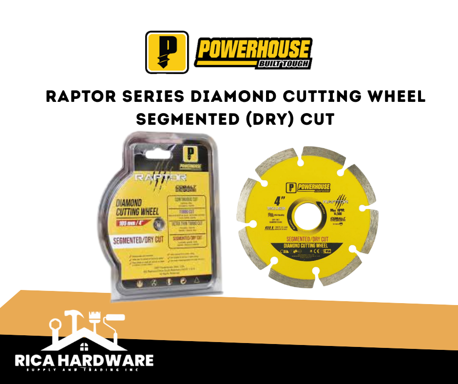 POWERHOUSE RAPTOR SERIES DIAMOND CUTTING WHEEL SEGMENTED (DRY) CUT