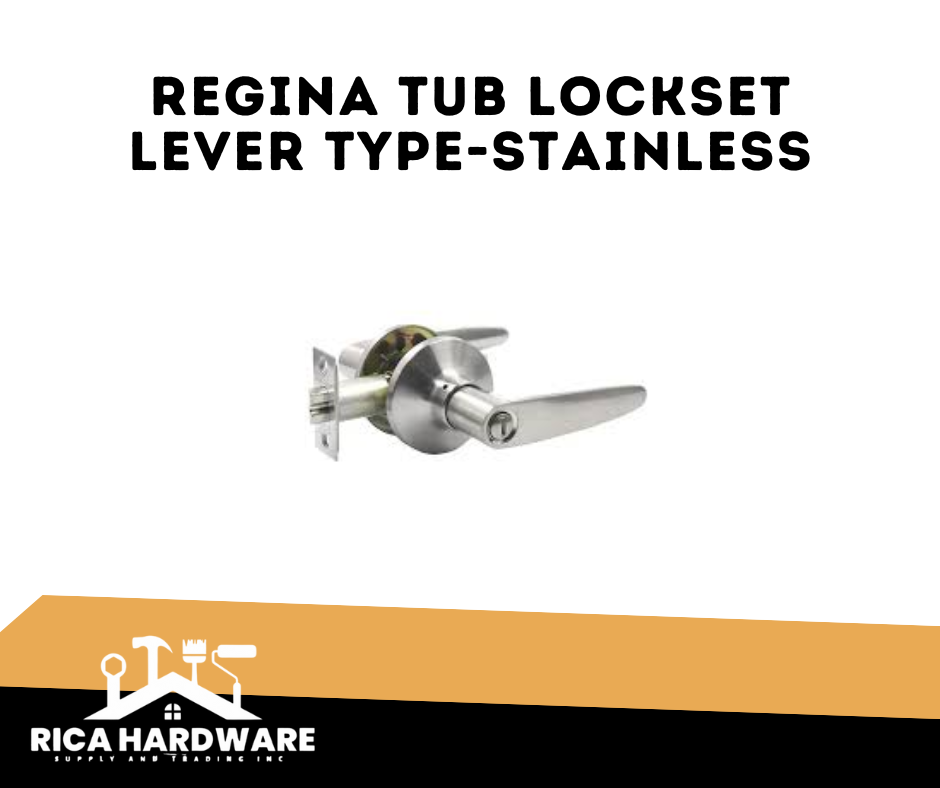 REGINA TUB LOCKSET LEVER TYPE-STAINLESS