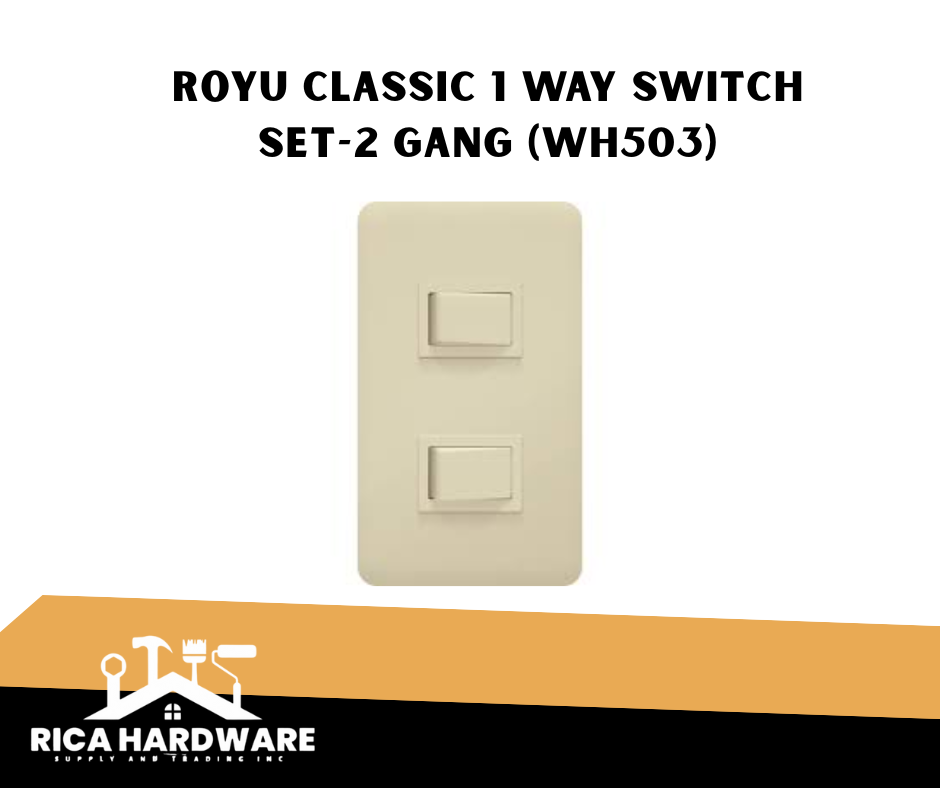 ROYU CLASSIC 1 WAY SWITCH SET-2 GANG (WH503)