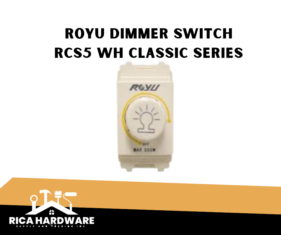 ROYU DIMMER SWITCH RCS5 WH CLASSIC SERIES