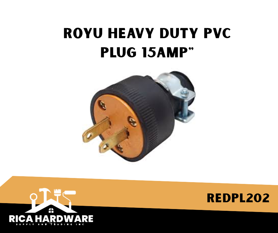 ROYU HEAVY DUTY PVC PLUG 15AMP"