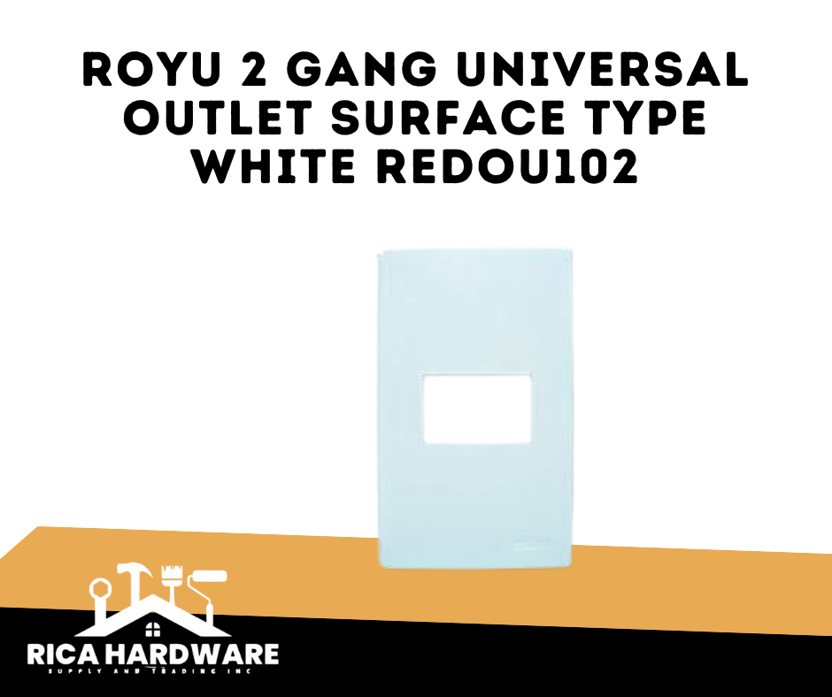 ROYU WH 1 GANG PLATE RCP1 WH CLASSIC SERIES