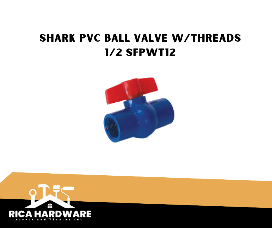 SHARK PVC BALL VALVE W/THREADS 1/2 SFPWT12