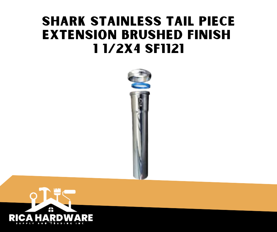 SHARK STAINLESS TAIL PIECE EXTENSION BRUSHED FINISH 1 1/2 x 4 SF1121