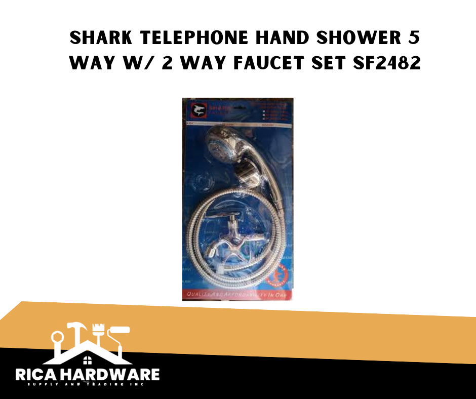 SHARK TELEPHONE HAND SHOWER 5 WAY W/ 2 WAY FAUCET SET SF2482