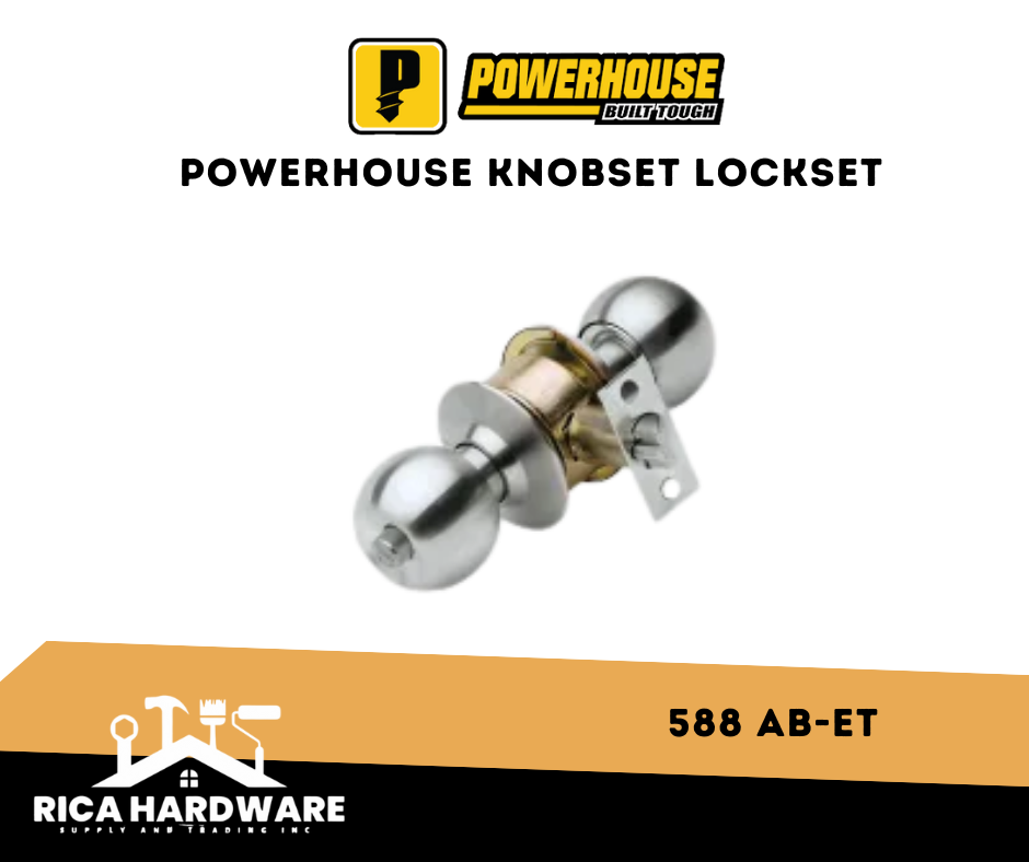 POWERHOUSE KNOBSET LOCKSET (588 AB-ET)