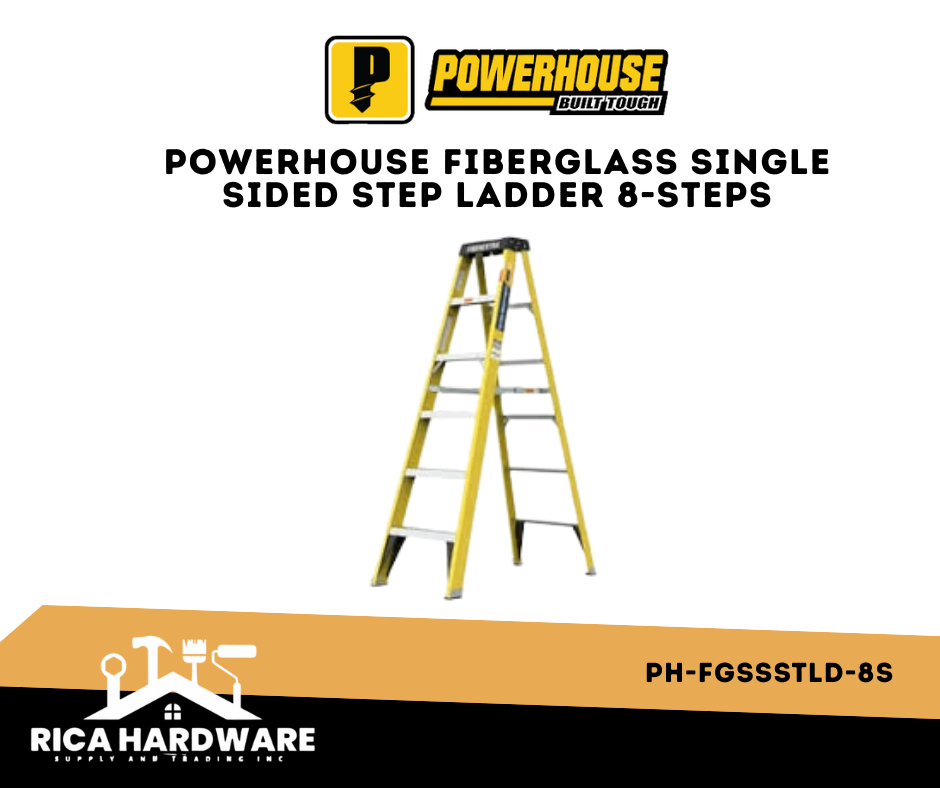 POWERHOUSE FIBERGLASS SINGLE SIDED STEP LADDER 6-STEPS (PH-FGSSSTLD-6S)