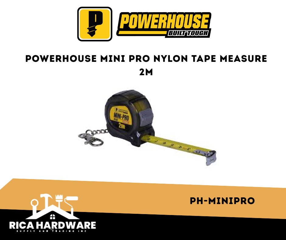 POWERHOUSE PH-MINIPRO MINI PRO NYLON TAPE MEASURE 2M