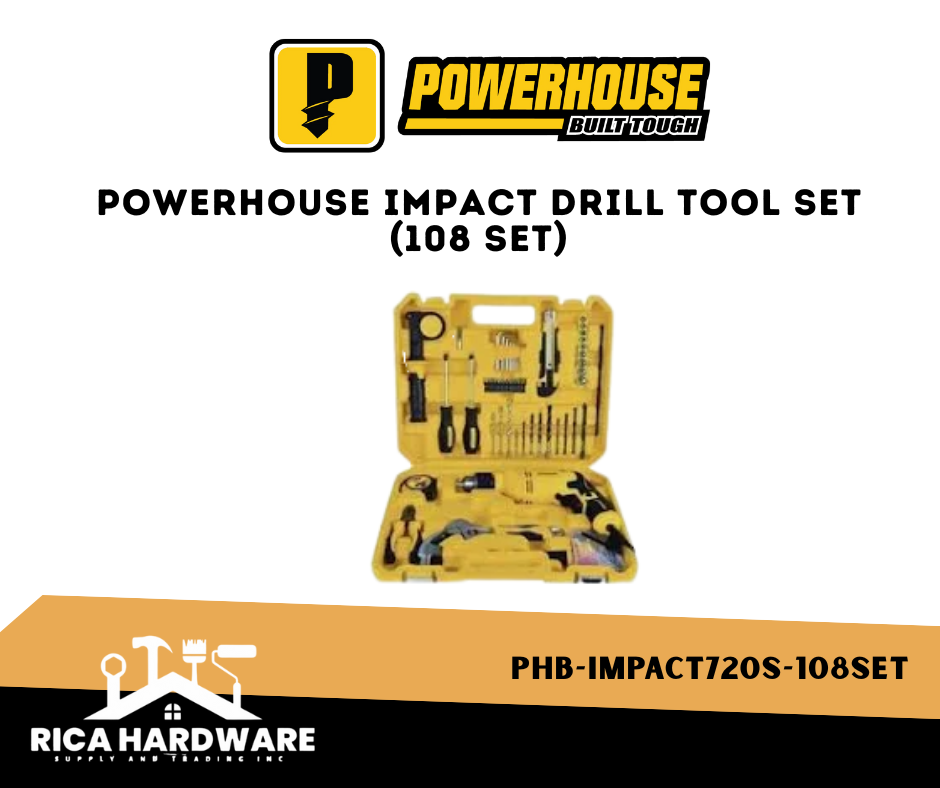 POWERHOUSE PHB-IMPACT720S-108SET IMPACT DRILL TOOL SET (108 SET)