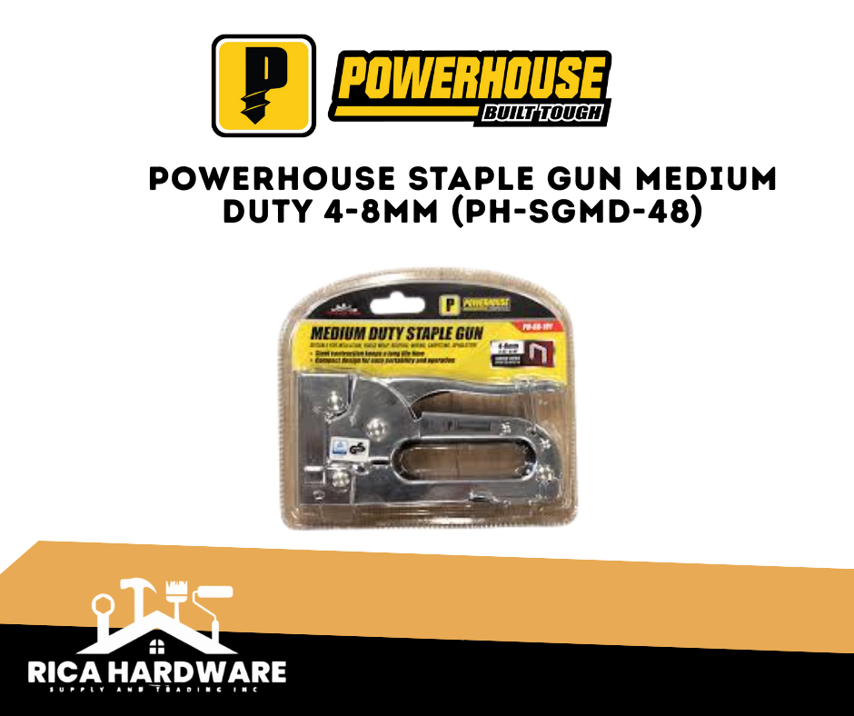 POWERHOUSE STAPLE GUN MEDIUM DUTY 4-8MM (PH-SGMD-48)