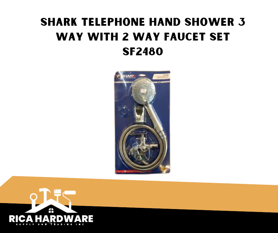 SHARK TELEPHONE HAND SHOWER 3 WAY WITH 2 WAY FAUCET SET SF2480