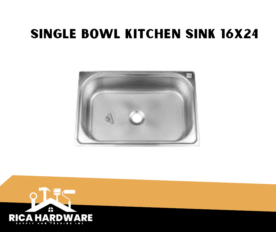 SINGLE BOWL KITCHEN SINK 16x24