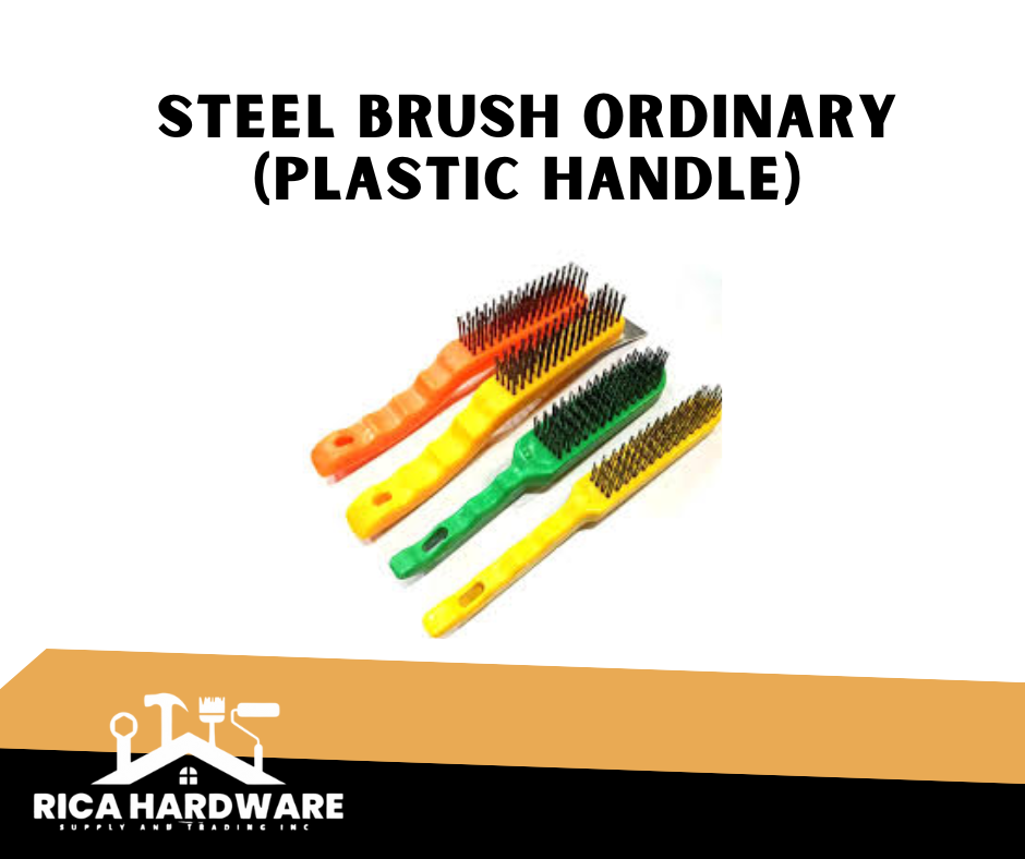 STEEL BRUSH ORDINARY (PLASTIC HANDLE)