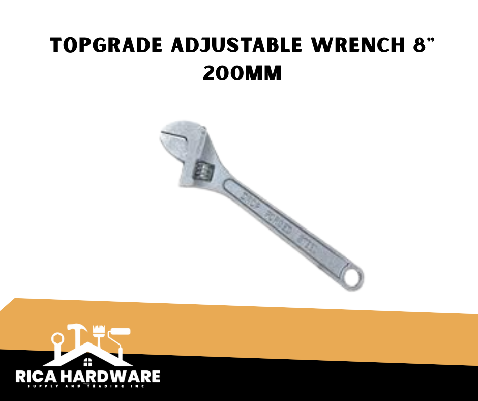TOPGRADE ADJUSTABLE WRENCH 8" 200MM