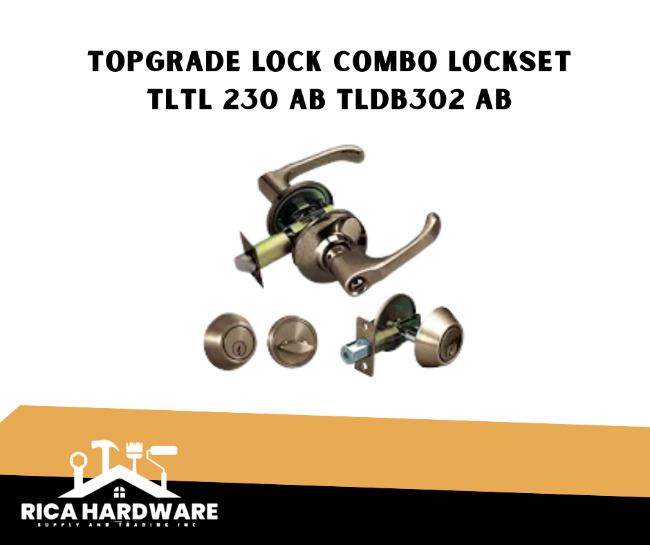 TOPGRADE LOCK COMBO LOCKSET TLTL 230 AB + TLDB302 AB