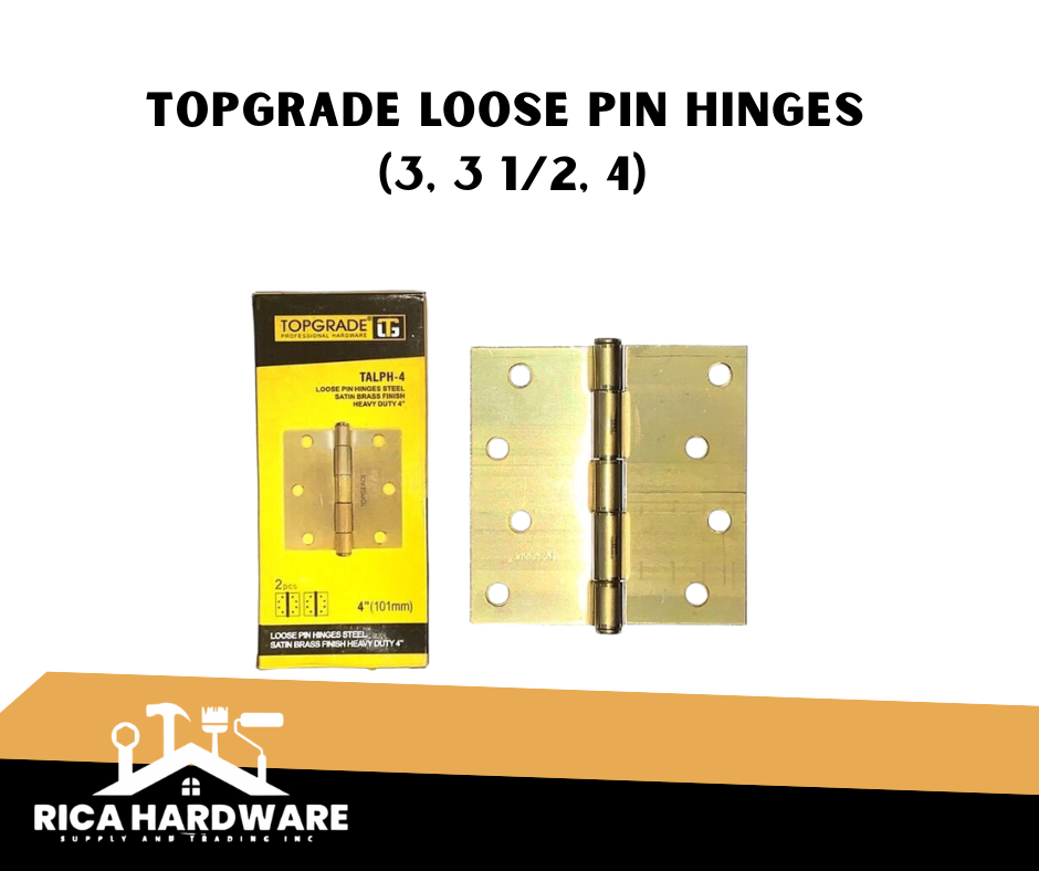 TOPGRADE LOOSE PIN HINGES (3, 3 1/2, 4)