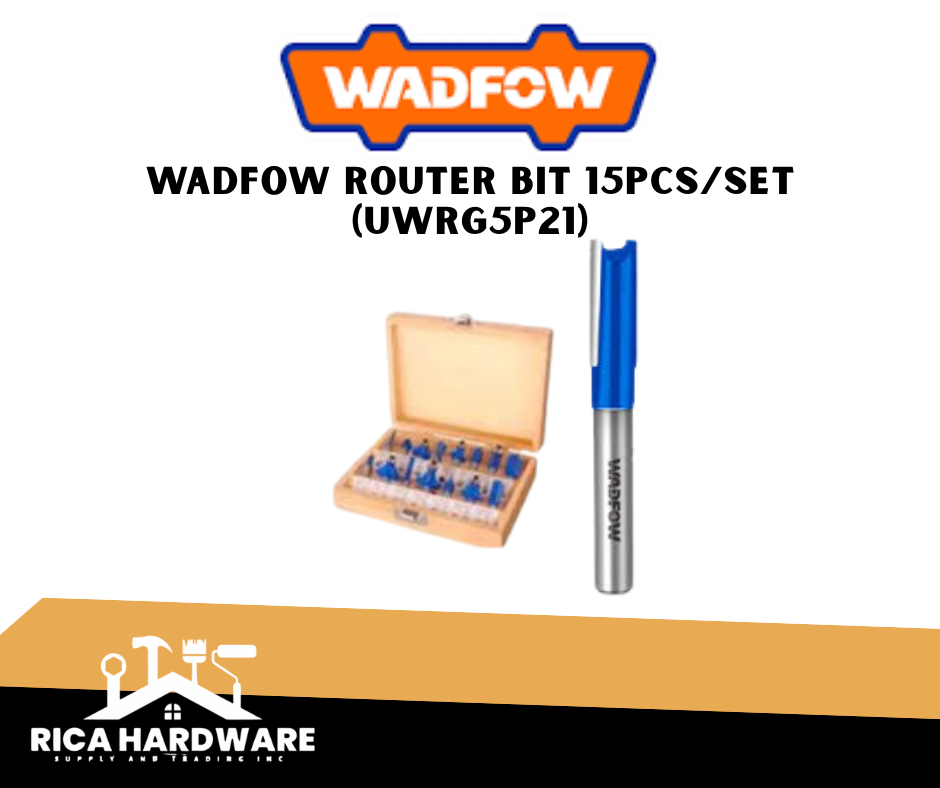 WADFOW ROUTER BIT 15PCS/SET (UWRG5P21)