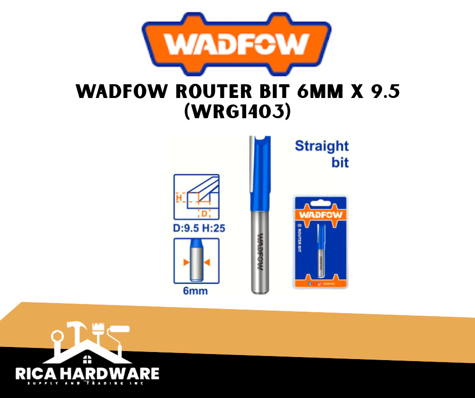 WADFOW ROUTER BIT 6mm x 9.5 (WRG1403)