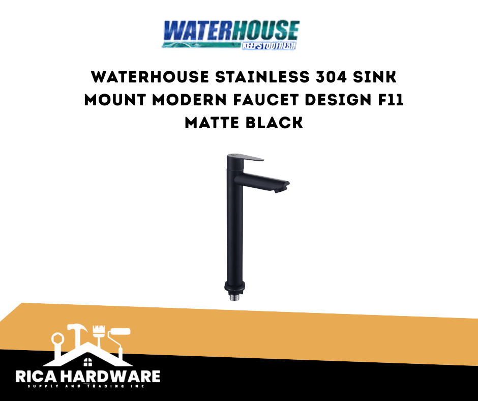WATERHOUSE STAINLESS 304 SINK MOUNT MODERN FAUCET DESIGN F11 MATTE BLACK