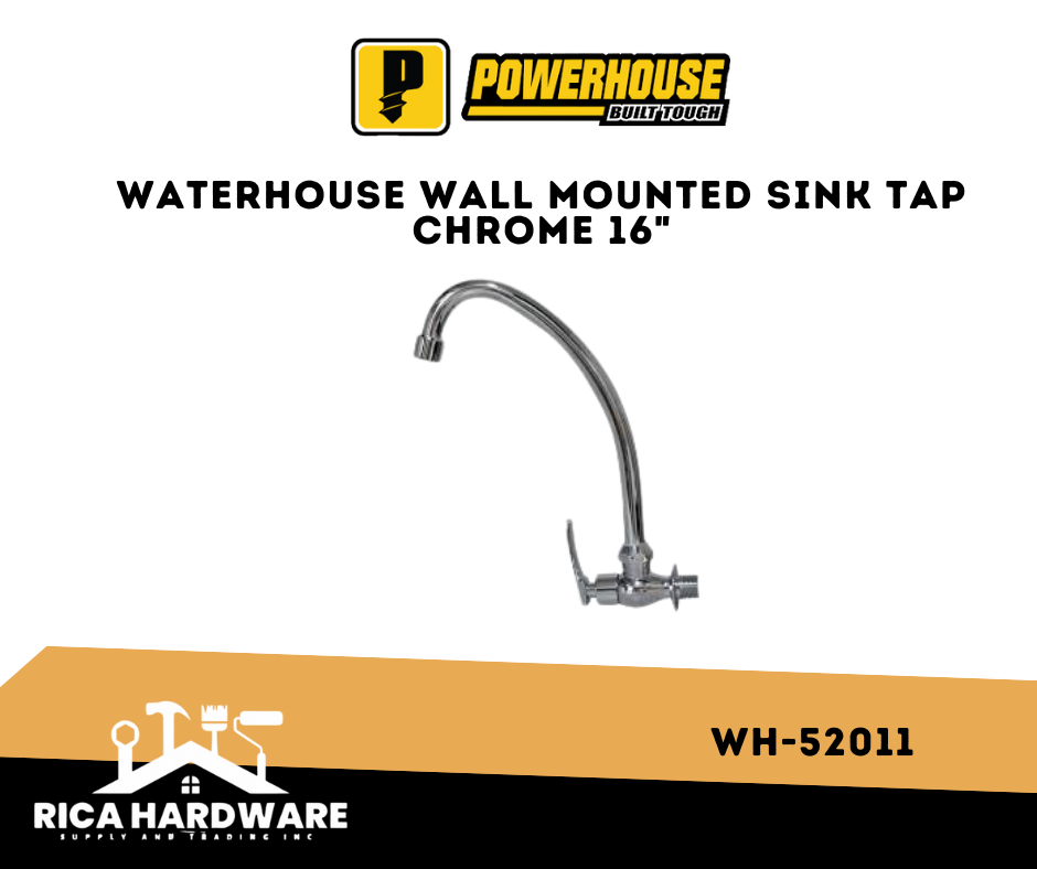 WATERHOUSE WALL MOUNTED SINK TAP CHROME 16" WH-52011