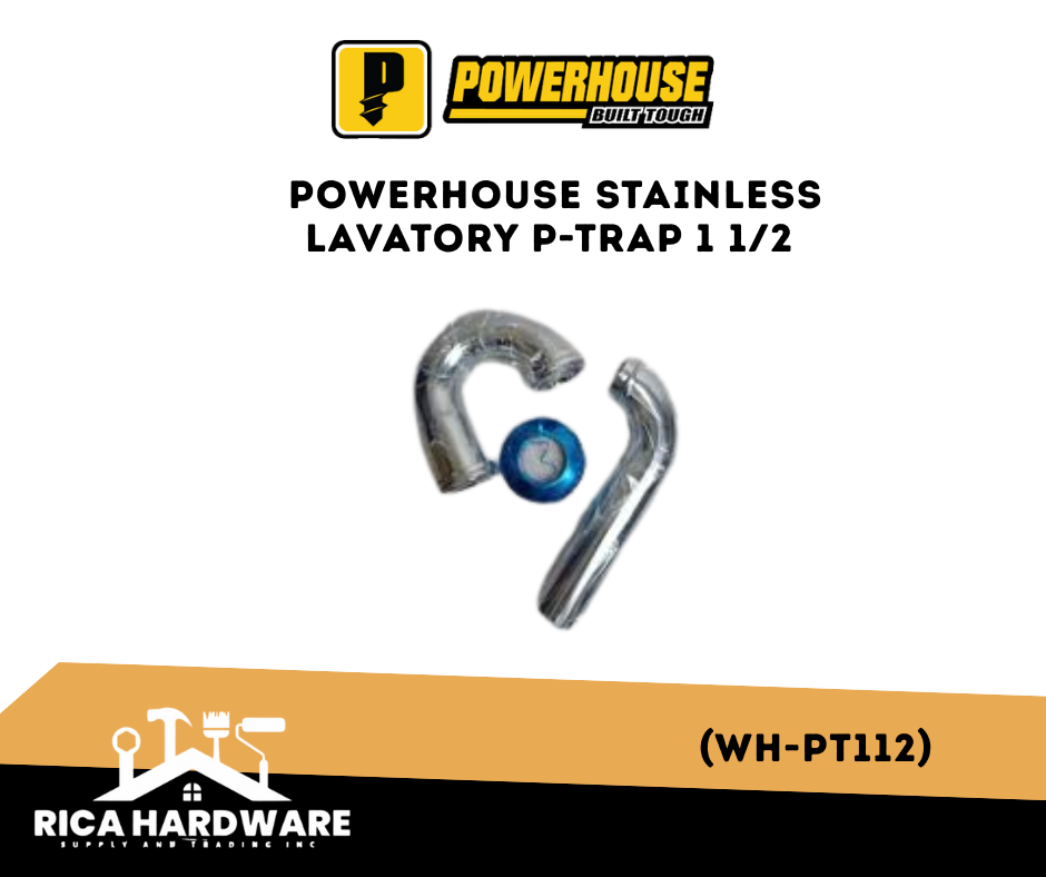 POWERHOUSE STAINLESS LAVATORY P-TRAP 1 1/2 (WH-PT112)