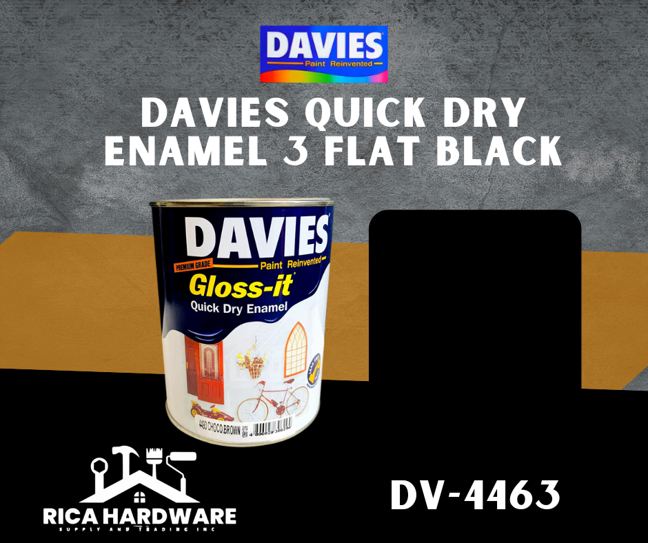DAVIES QUICK DRY ENAMEL FLAT BLACK (DV 4463)