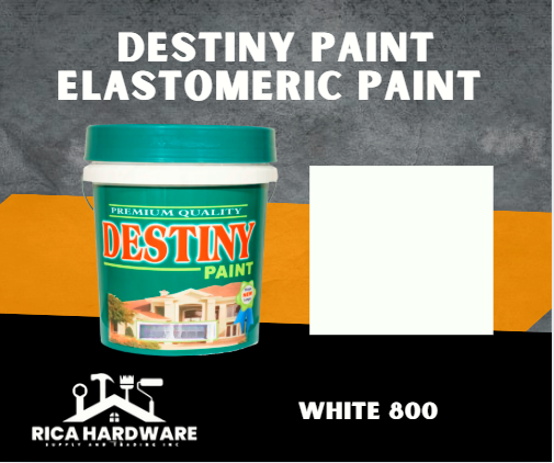 DESTINY PAINT ELASTOMERIC PAINT WHITE 800 (4L)