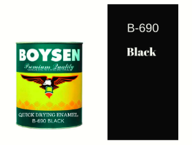 BOYSEN QUICK DRYING ENAMEL BLACK B-690 1L