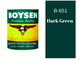 BOYSEN QUICK DRYING ENAMEL DARK GREEN B-651 4L