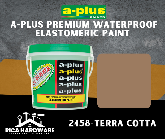 A-PLUS PREMIUM WATERPROOF ELASTOMERIC PAINT 2458-TERRA COTTA