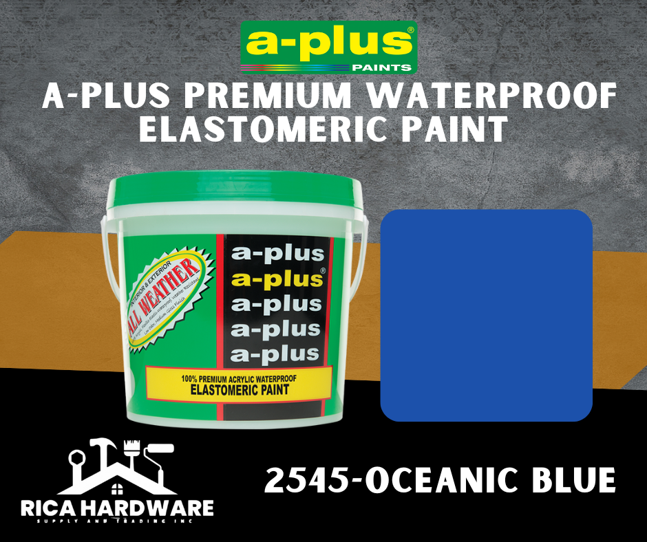 A-PLUS PREMIUM WATERPROOF ELASTOMERIC PAINT 2545-OCEANIC BLUE