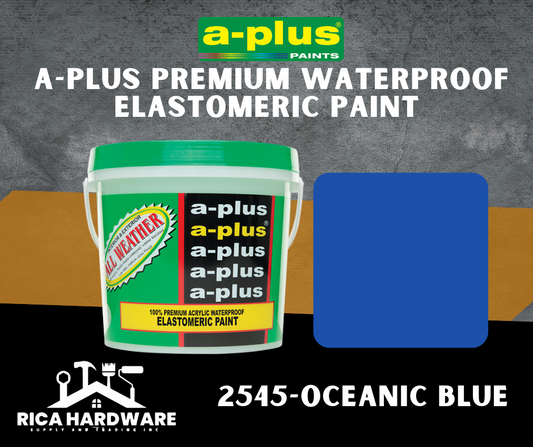 A-PLUS PREMIUM WATERPROOF ELASTOMERIC PAINT 2545-OCEANIC BLUE