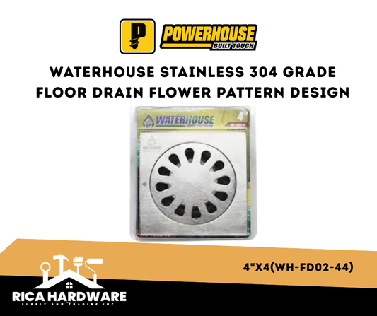 WATERHOUSE STAINLESS 304 GRADE FLOOR DRAIN FLOWER PATTERN DESIGN